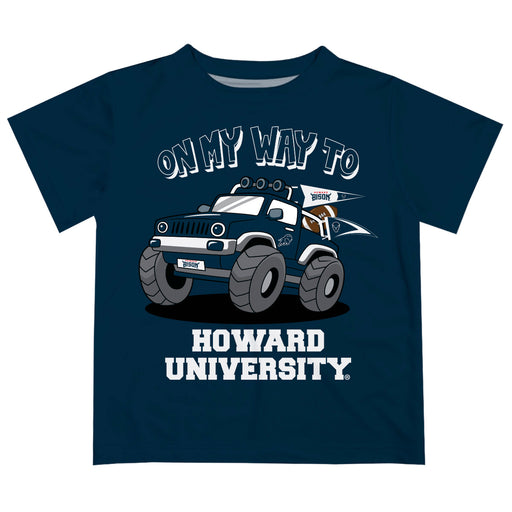 Howard University Bison  Vive La Fete Monster Truck Boys Game Day Blue Short Sleeve Tee