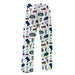 Howard University Bison Repeat Print Hand Sketched Vive La Fete Impressions Artwork Womens  White  Lounge Pants