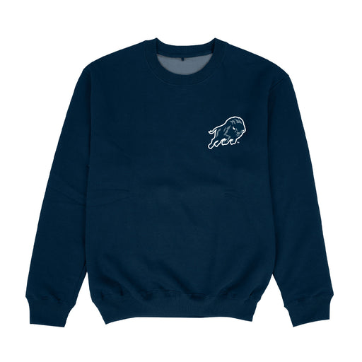 Howard University Bison Hand Sketched Vive La Fete Impressions Artwork Womens  Blue Crewneck Sweatshirt