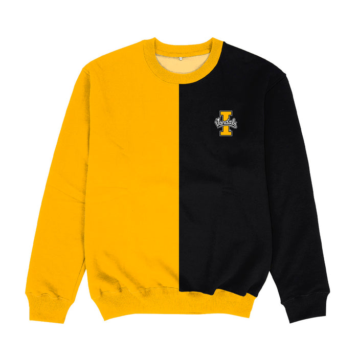 Idaho Vandals Vive La Fete Color Block Youth  Gold Black Crewneck Sweatshirt V2 - Vive La Fête - Online Apparel Store