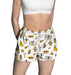 Idaho Vandals Repeat Print Hand Sketched Vive La Fete Impressions Artwork Womens White Lounge Shorts