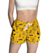 Idaho Vandals Repeat Print Hand Sketched Vive La Fete Impressions Artwork Womens Yellow Lounge Shorts