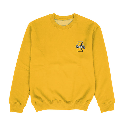 Idaho Vandals Hand Sketched Vive La Fete Impressions Artwork Womens Yellow Crewneck Sweatshirt