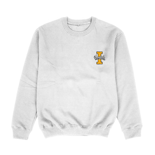 U of I Vandals Hand Sketched Vive La Fete Impressions Artwork Womens White Crewneck Sweatshirt