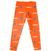 Idaho State Bengals ISU Vive La Fete Girls Game Day All Over Two Logos Elastic Waist Classic Play Orange Leggings Tights