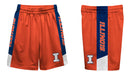 Illinois Fighting Illini Vive La Fete Game Day Orange Stripes Boys Solid Blue Athletic Mesh Short - Vive La Fête - Online Apparel Store