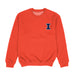 Illinois Fighting Illini Hand Sketched Vive La Fete Impressions Artwork Womens  Orange Crewneck Sweatshirt