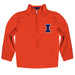 Illinois Fighting Illini Vive La Fete Logo and Mascot Name Womens Orange Quarter Zip Pullover