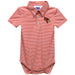 Illinois State University Redbirds Embroidered Red Cardinal Stripes Stripe Knit Polo Onesie