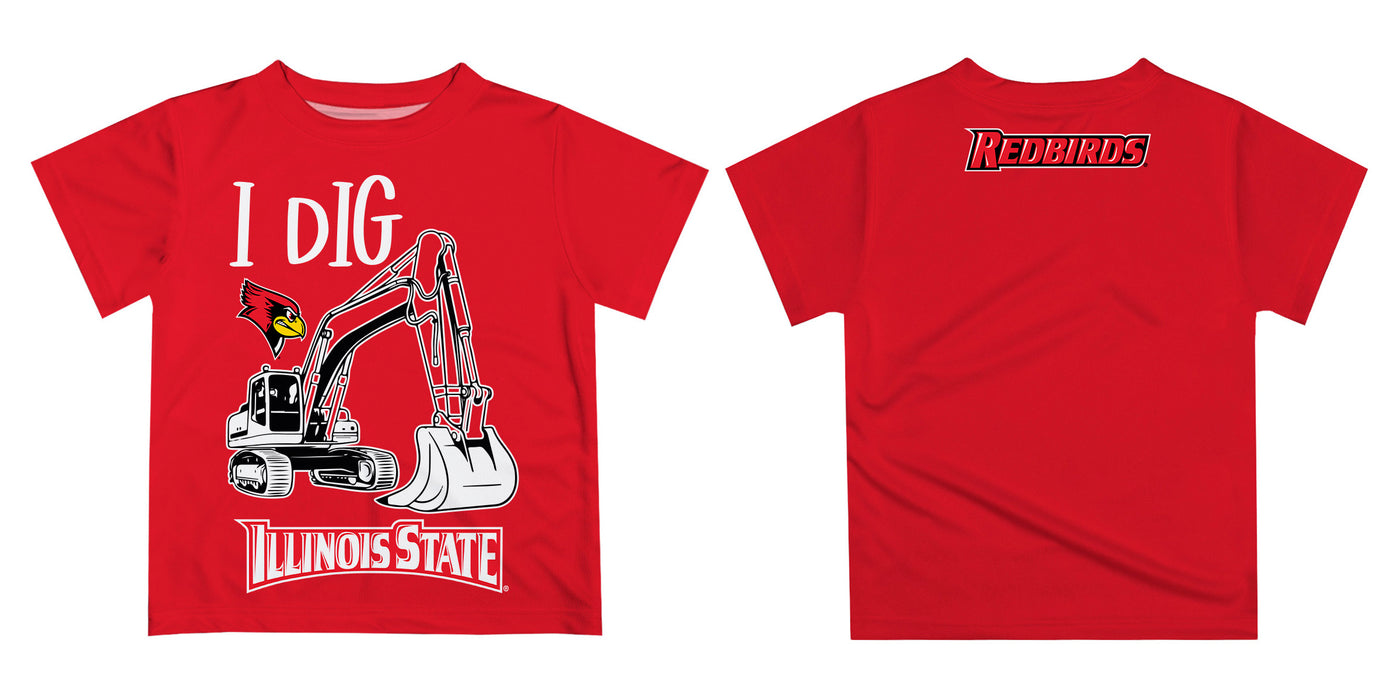 Illinois State University Redbirds Vive La Fete Excavator Boys Game Day Red Short Sleeve Tee - Vive La Fête - Online Apparel Store