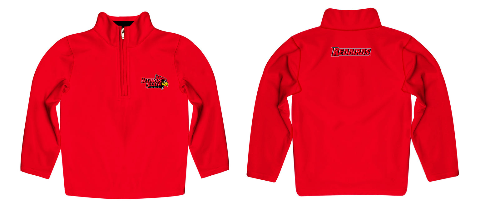 Illinois State Redbirds Vive La Fete Logo and Mascot Name Womens Red Quarter Zip Pullover - Vive La Fête - Online Apparel Store