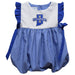 Indiana State Sycamores Embroidered Royal Gingham Girls Bubble