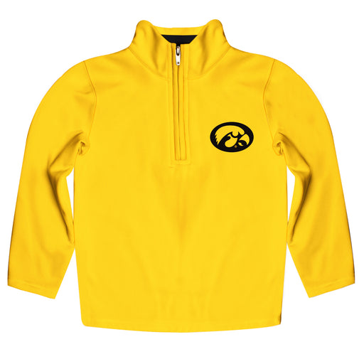 Iowa Hawkeyes Vive La Fete Game Day Solid Gold Quarter Zip Pullover Sleeves