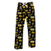 Iowa Hawkeyes Repeat Print Hand Sketched Vive La Fete Impressions Artwork Womens  Black  Lounge Pants