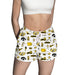 Iowa Hawkeyes Repeat Print Hand Sketched Vive La Fete Impressions Artwork Womens White Lounge Shorts