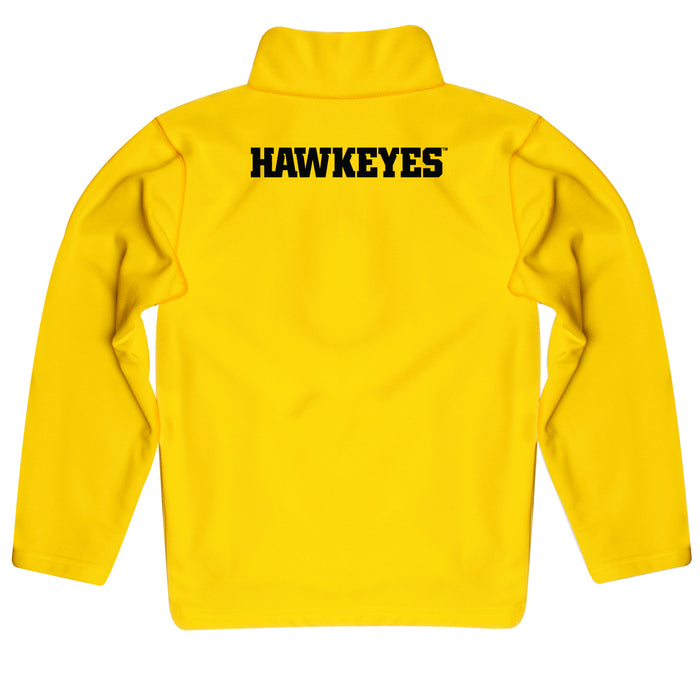 Iowa Hawkeyes Vive La Fete Logo and Mascot Name Womens Gold Quarter Zip Pullover - Vive La Fête - Online Apparel Store