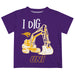 Northern Iowa Panthers Vive La Fete Excavator Boys Game Day Purple Short Sleeve Tee