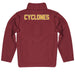 Iowa State Cyclones ISU Vive La Fete Women Solid Maroon Quarter Zip Pullover Sleeves - Vive La Fête - Online Apparel Store