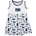 Jackson State University Tigers Sleeveless Tank Dress Girls White Repeat Print Hand Sketched Vive La Fete Impressions