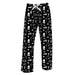 Jackson State University Tigers Repeat Print Hand Sketched Vive La Fete Impressions Artwork Womens  Black  Lounge Pants