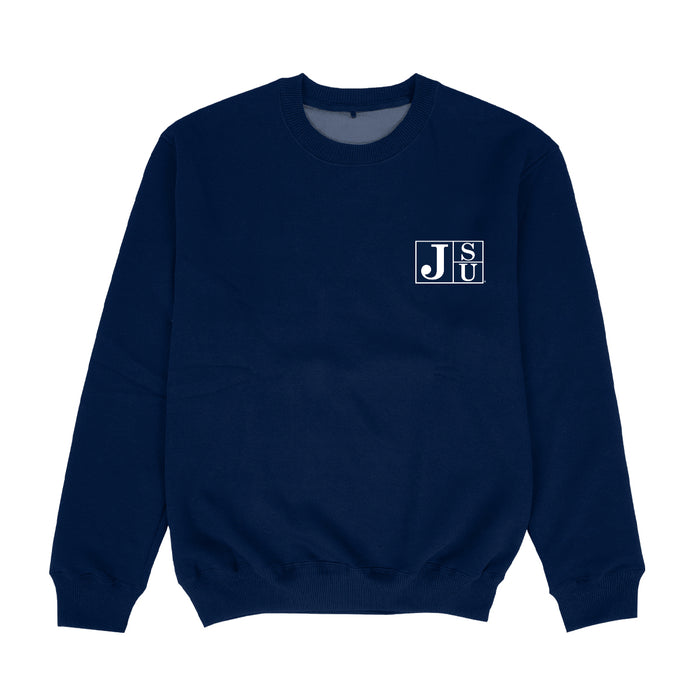 Jackson State University Tigers Hand Sketched Vive La Fete Impressions Artwork Womens  Blue Crewneck Sweatshirt