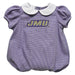 James Madison University Dukes Embroidered Purple Girls Baby Bubble Short Sleeve