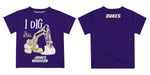 James Madison University Dukes Vive La Fete Excavator Boys Game Day Purple Short Sleeve Tee - Vive La Fête - Online Apparel Store