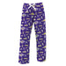 James Madison University Dukes Repeat Print Hand Sketched Vive La Fete Impressions Artwork Womens  Purple  Lounge Pants