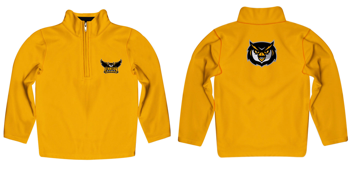 Kennesaw State University KSU Owls Vive La Fete Game Day Solid Gold Quarter Zip Pullover Sleeves