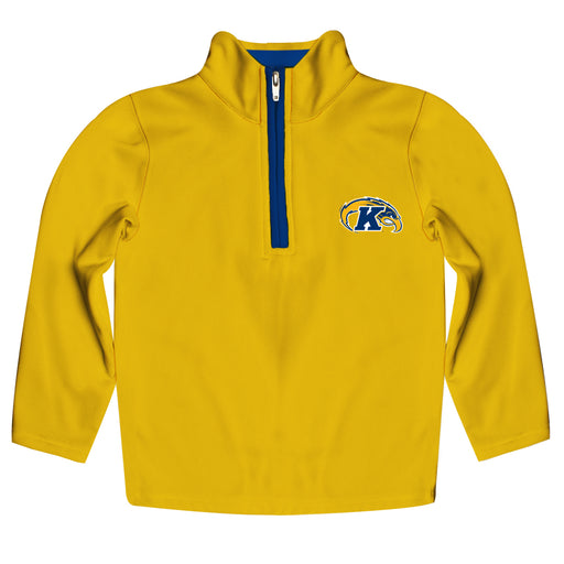 Kent State Golden Flashes Hand Sketched Vive La Fete Impressions Artwork  Gold Quarter Zip Pullover V1