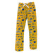 Kent State Golden Flashes Repeat Print Hand Sketched Vive La Fete Impressions Artwork Womens  Gold  Lounge Pants