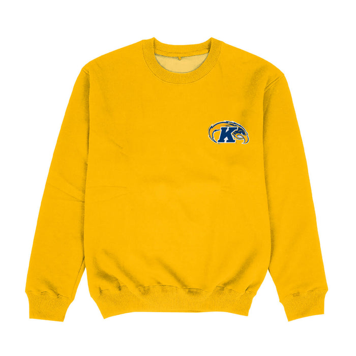 Kent State Golden Flashes Hand Sketched Vive La Fete Impressions Artwork Womens  Gold Crewneck Sweatshirt