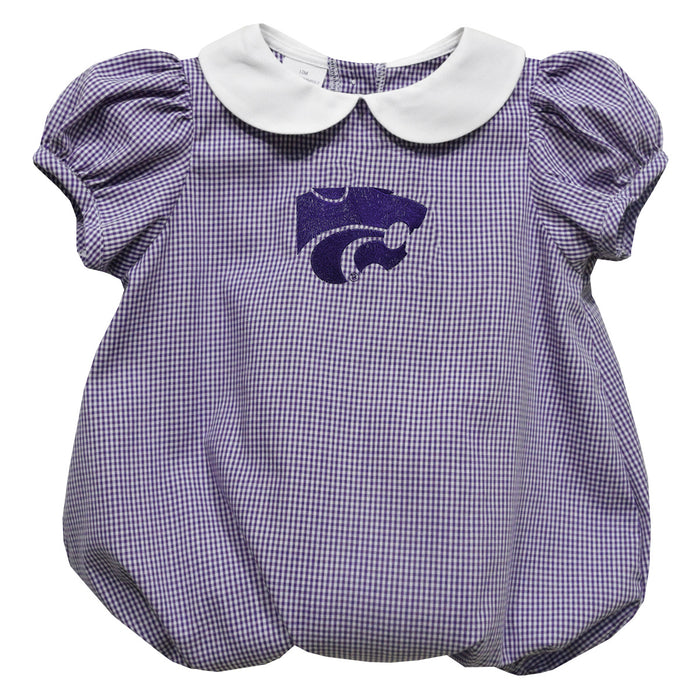 Kansas State University Wildcats K-State Embroidered Purple Girls Baby Bubble Short Sleeve