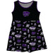 Kansas State Wildcats K-State Sleeveless Tank Dress Girls Black Repeat Print Hand Sketched Vive La Fete Impressions