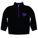 Kansas State University Wildcats K-State Hand Sketched Vive La Fete Impressions Artwork  Black Quarter Zip Pullover V1