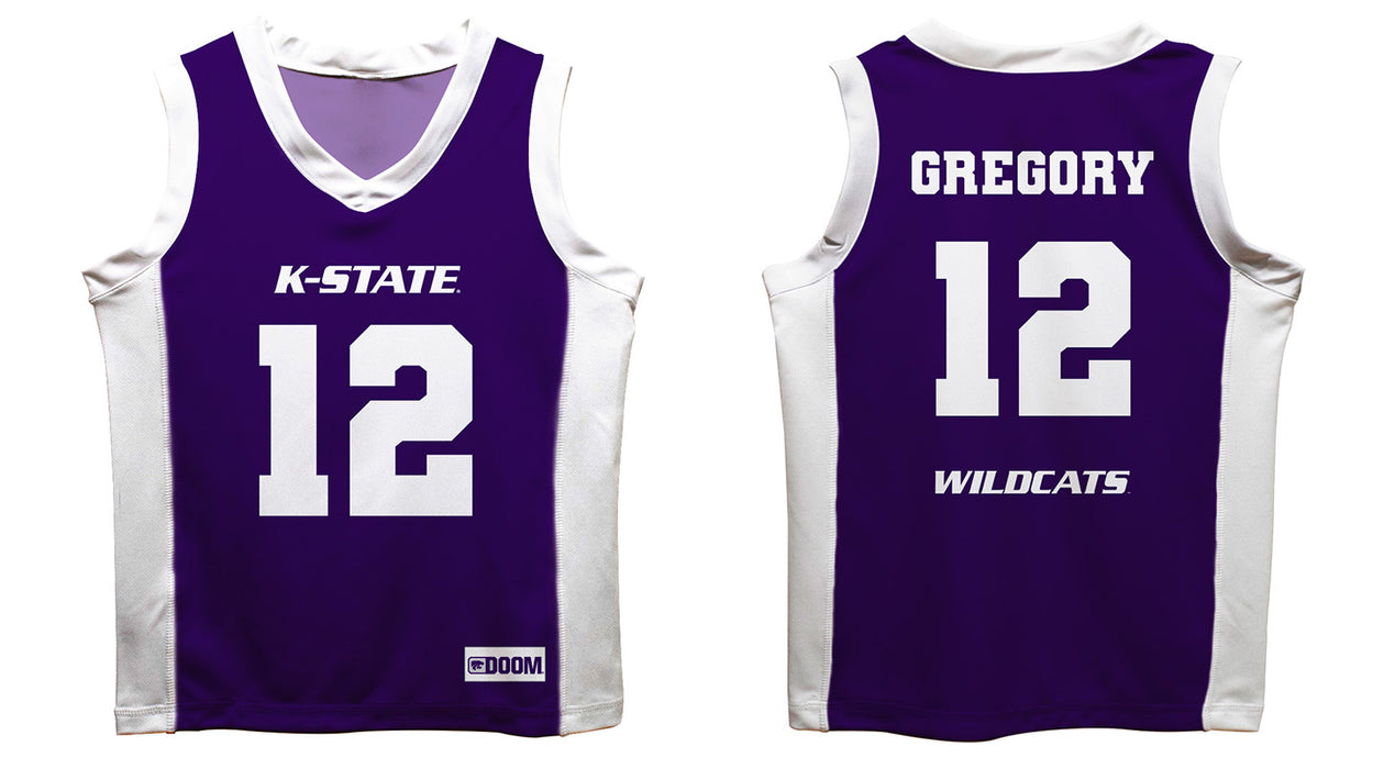 Kansas State University Wildcats K-State Vive La Fete Gabby Gregory Game Day Purple Boys Basketball Jersey