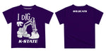 Kansas State University Wildcats K-State Vive La Fete Excavator Boys Game Day Purple Short Sleeve Tee - Vive La Fête - Online Apparel Store