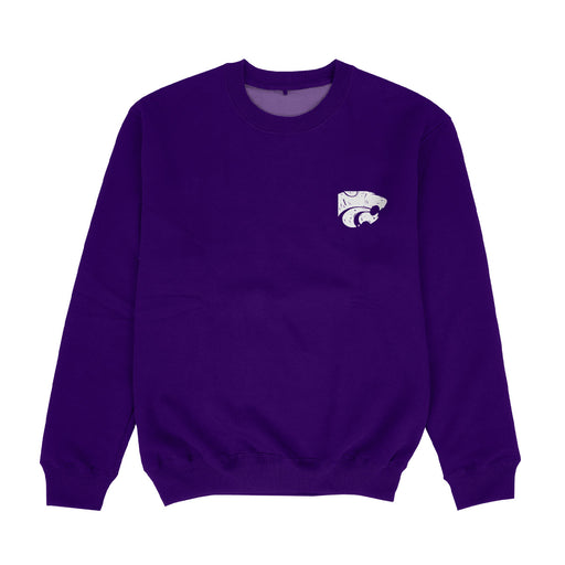 Kansas State University Wildcats K-State Hand Sketched Vive La Fete Impressions Artwork Womens  Purple Crewneck Sweatshi