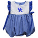 Kentucky Wildcats Embroidered Royal Gingham Girls Bubble