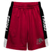 Lafayette Leopards Vive La Fete Game Day Maroon Stripes Boys Solid Black Athletic Mesh Short