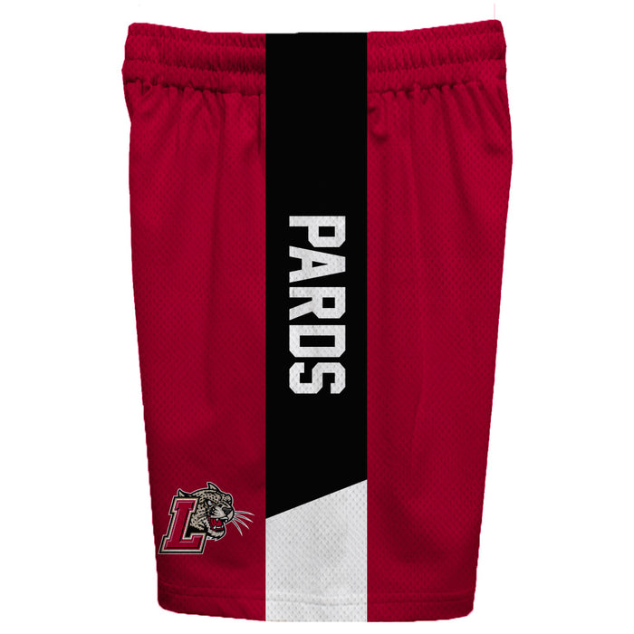 Lafayette Leopards Vive La Fete Game Day Maroon Stripes Boys Solid Black Athletic Mesh Short - Vive La Fête - Online Apparel Store