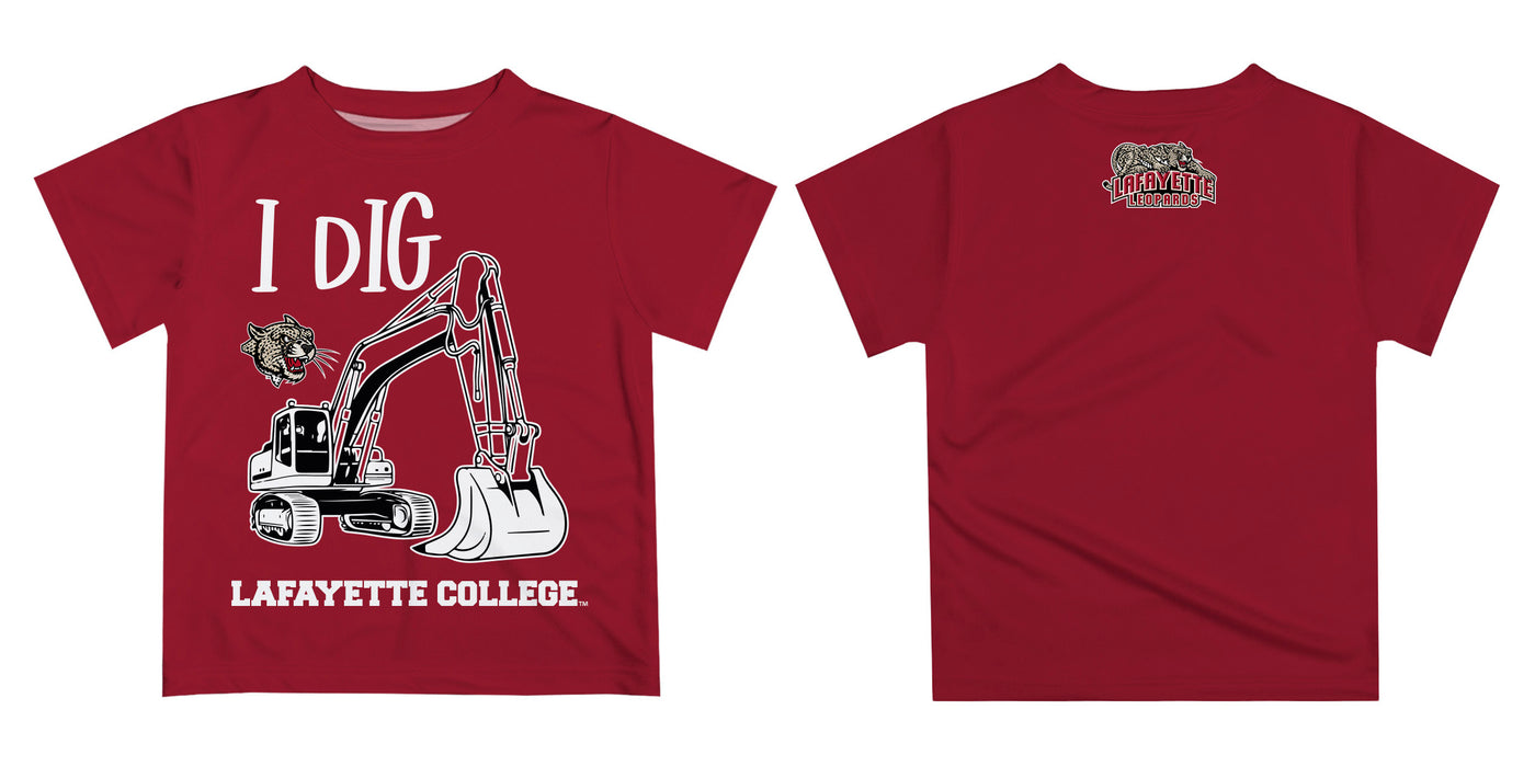 Lafayette Leopards Vive La Fete Excavator Boys Game Day Maroon Short Sleeve Tee - Vive La Fête - Online Apparel Store