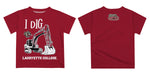 Lafayette Leopards Vive La Fete Excavator Boys Game Day Maroon Short Sleeve Tee - Vive La Fête - Online Apparel Store