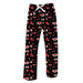 Louisiana at Lafayette Cajuns Repeat Print Hand Sketched Vive La Fete Impressions Artwork Womens  Black  Lounge Pants