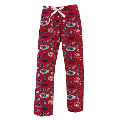 Liberty Flames Repeat Print Hand Sketched Vive La Fete Impressions Artwork Womens  Red  Lounge Pants