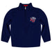 Liberty Flames Vive La Fete Logo and Mascot Name Womens Blue Quarter Zip Pullover