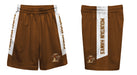 Lehigh Mountain Hawks Vive La Fete Game Day Brown Stripes Boys Solid White Athletic Mesh Short - Vive La Fête - Online Apparel Store