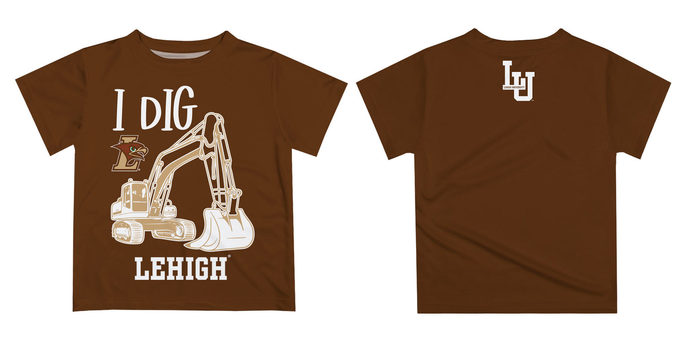 Lehigh University Mountain Hawks Vive La Fete Excavator Boys Game Day Brown Short Sleeve Tee - Vive La Fête - Online Apparel Store