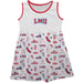 Loyola Marymount Lions Sleeveless Tank Dress Girls White Repeat Print Hand Sketched Vive La Fete Impressions