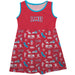 Loyola Marymount Lions Sleeveless Tank Dress Girls Red Repeat Print Hand Sketched Vive La Fete Impressions